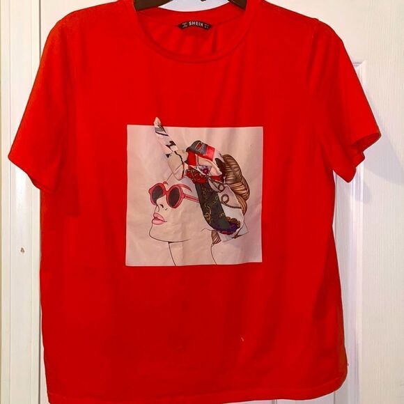 Shein orange top   - Picture 1 of 2